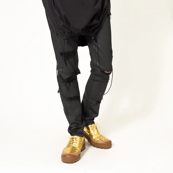 ディーゼル ブラックゴールドDIESEL BLACK GOLD クラッシュコーティングスキニーパンツ 黒31 K-101106_016