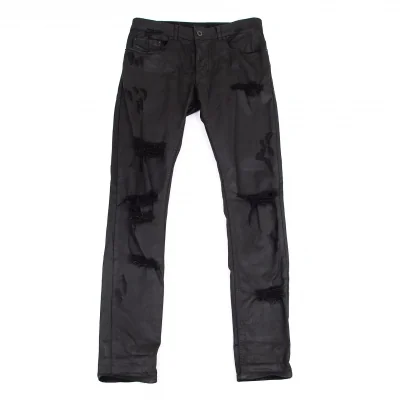 ディーゼル ブラックゴールドDIESEL BLACK GOLD クラッシュコーティングスキニーパンツ