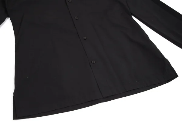 バレンシアガBALENCIAGA 襟チェック切替コットンシャツ 黒39 K-101111_009