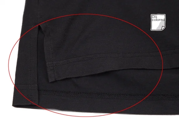 ワイスリーY-3 コットンバックプリントビックシルエットサイドスリットTシャツ 黒XS K-101112_016