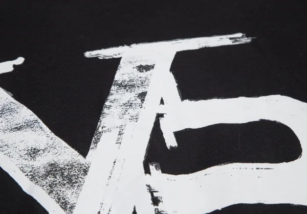 ワイスリーY-3 コットンバックプリントビックシルエットサイドスリットTシャツ 黒XS K-101112_006