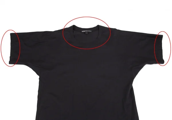 ワイスリーY-3 コットンバックプリントビックシルエットサイドスリットTシャツ 黒XS K-101112_008