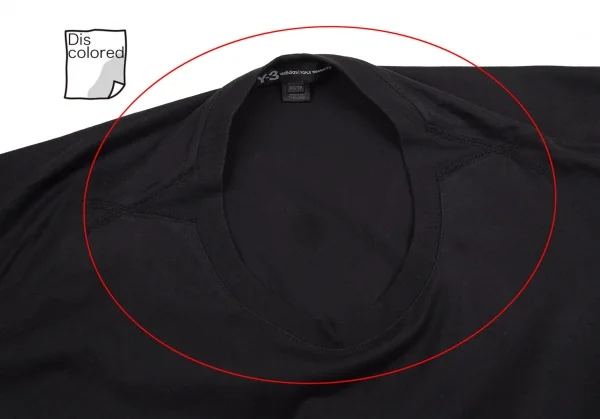 ワイスリーY-3 コットンバックプリントビックシルエットサイドスリットTシャツ 黒XS K-101112_009