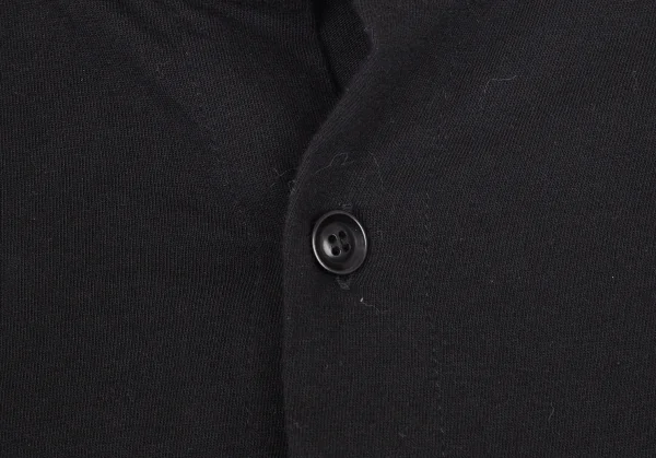 ヨウジヤマモト プールオムYohji Yamamoto POUR HOMME バックカウスカルプリントスタンドカラー天竺バックロングシャツ 黒3 K-101115_007