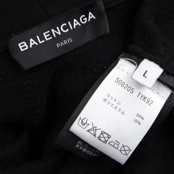 バレンシアガBALENCIAGA キャンペーンロゴプルオーバーパーカー 黒L K-101117_016