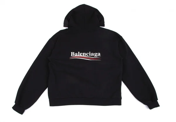 バレンシアガBALENCIAGA キャンペーンロゴプルオーバーパーカー 黒L K-101117_002