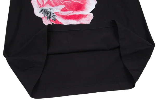 ヨウジヤマモト ノアールYohji Yamamoto NOIR 内田すずめ 薔薇と蜂プリントTシャツ 黒3 K-101135_008