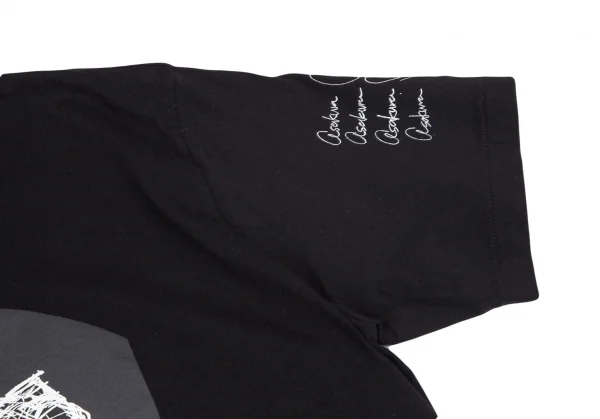 ヨウジヤマモト ノアールYohji Yamamoto NOIR 朝倉優佳 ブルドッグプリントTシャツ 黒3 K-101137_004