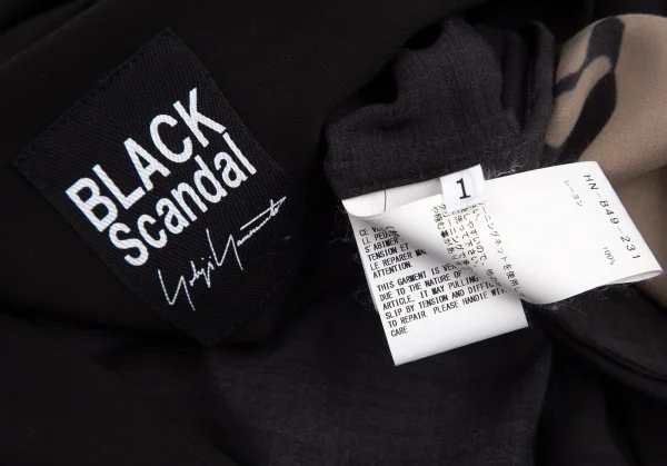 ブラックスキャンダル ヨウジヤマモト 長袖カットソー 内田すずめ ゆりかご L BLACK Scandal Yohji Yamamoto ブラックスキャンダルヨウジ