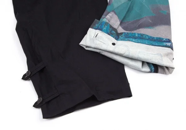 ブラックスキャンダル ヨウジヤマモトBLACK Scandal Yohji Yamamoto 内田すずめ マドンナ柄プリント切替パンツ 黒2 K-101148_012