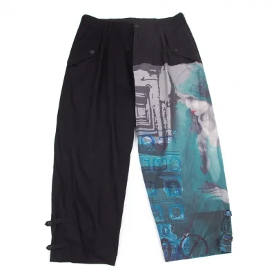 ブラックスキャンダル ヨウジヤマモトBLACK Scandal Yohji Yamamoto 内田すずめ マドンナ柄プリント切替パンツ