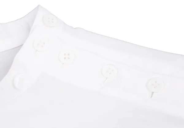ヨウジヤマモト プールオムYohji Yamamoto POUR HOMME 内田すずめ 百貨店限定ダブルフェイスステッチ刺繍カッティングデザインシャツ 白3 K-101155_006