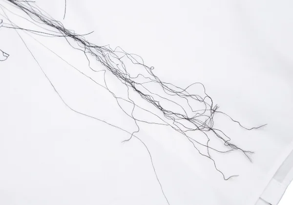 ヨウジヤマモト プールオムYohji Yamamoto POUR HOMME 内田すずめ 百貨店限定ダブルフェイスステッチ刺繍カッティングデザインシャツ 白3 K-101155_013