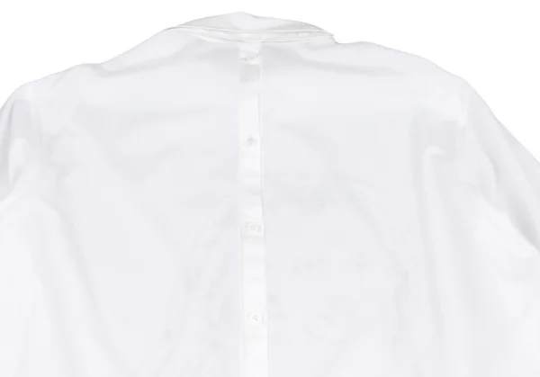 ヨウジヤマモト プールオムYohji Yamamoto POUR HOMME 内田すずめ 百貨店限定ダブルフェイスステッチ刺繍カッティングデザインシャツ 白3 K-101155_016