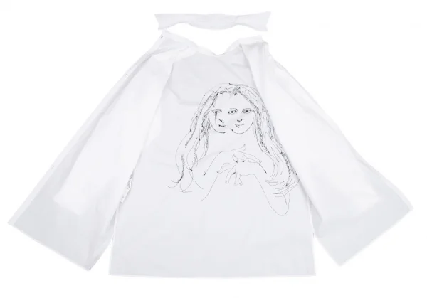 ヨウジヤマモト プールオムYohji Yamamoto POUR HOMME 内田すずめ 百貨店限定ダブルフェイスステッチ刺繍カッティングデザインシャツ 白3 K-101155_017