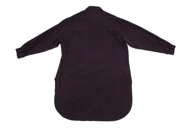 ヨウジヤマモト プールオムYohji Yamamoto POUR HOMME 内田すずめ サヨウナラバプリントロングシャツ ブリーチブラック1 K-101159_011