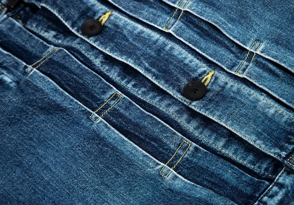 ヨウジヤマモト プールオムYohji Yamamoto POUR HOMME スポテッドホースジップスリットトラッカージャケット インディゴ3 K-101161_012