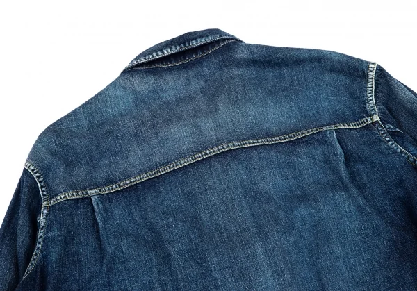 ヨウジヤマモト プールオムYohji Yamamoto POUR HOMME スポテッドホースジップスリットトラッカージャケット インディゴ3 K-101161_015