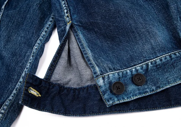 ヨウジヤマモト プールオムYohji Yamamoto POUR HOMME スポテッドホースジップスリットトラッカージャケット インディゴ3 K-101161_016