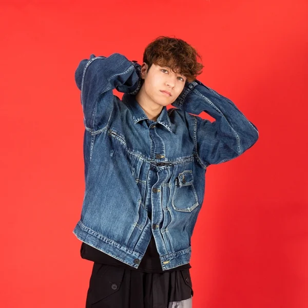 ヨウジヤマモト プールオムYohji Yamamoto POUR HOMME スポテッドホースジップスリットトラッカージャケット インディゴ3 K-101161_018