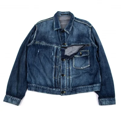 ヨウジヤマモト プールオムYohji Yamamoto POUR HOMME スポテッドホースジップスリットトラッカージャケット