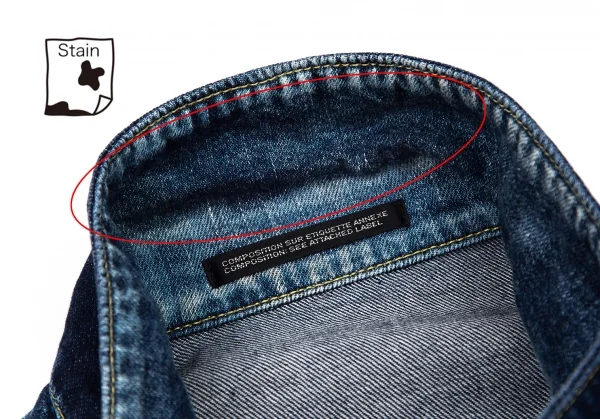 ヨウジヤマモト プールオムYohji Yamamoto POUR HOMME スポテッドホースジップスリットトラッカージャケット インディゴ3 K-101161_004