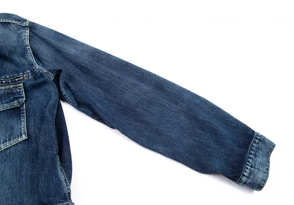 ヨウジヤマモト プールオムYohji Yamamoto POUR HOMME スポテッドホースジップスリットトラッカージャケット インディゴ3 K-101161_009