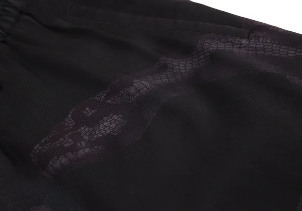 ヨウジヤマモト プールオムYohji Yamamoto POUR HOMME 内田すずめ 蛇女ギャザーハーフパンツ 黒3 K-101166_004