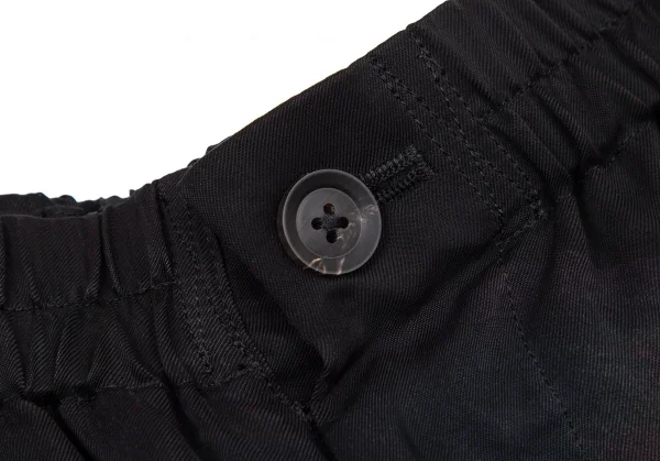 ヨウジヤマモト プールオムYohji Yamamoto POUR HOMME 内田すずめ 蛇女ギャザーハーフパンツ 黒3 K-101166_006