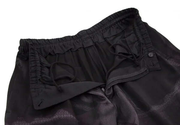 ヨウジヤマモト プールオムYohji Yamamoto POUR HOMME 内田すずめ 蛇女ギャザーハーフパンツ 黒3 K-101166_007