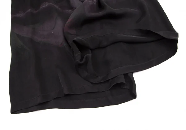 ヨウジヤマモト プールオムYohji Yamamoto POUR HOMME 内田すずめ 蛇女ギャザーハーフパンツ 黒3 K-101166_009