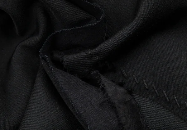 ヨウジヤマモト プールオムYohji Yamamoto POUR HOMME 2015A/W復刻重レイヤードウールギャバステッチパンツ 黒3 K-101179_012