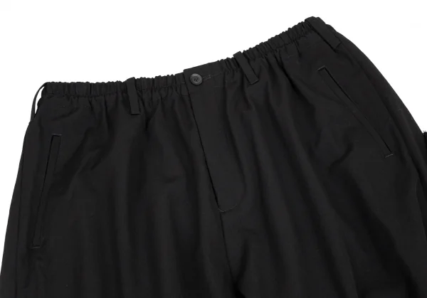 ヨウジヤマモト プールオムYohji Yamamoto POUR HOMME 2015A/W復刻重レイヤードウールギャバステッチパンツ 黒3 K-101179_002