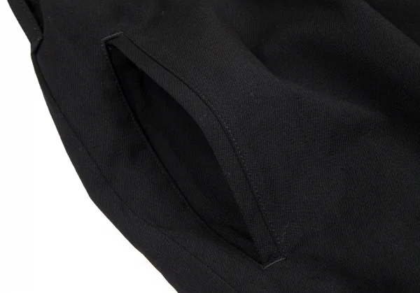 ヨウジヤマモト プールオムYohji Yamamoto POUR HOMME 2015A/W復刻重レイヤードウールギャバステッチパンツ 黒3 K-101179_003