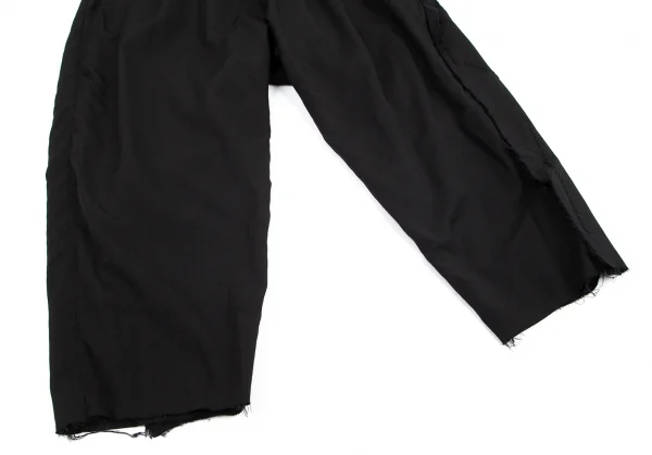 ヨウジヤマモト プールオムYohji Yamamoto POUR HOMME 2015A/W復刻重レイヤードウールギャバステッチパンツ 黒3 K-101179_006