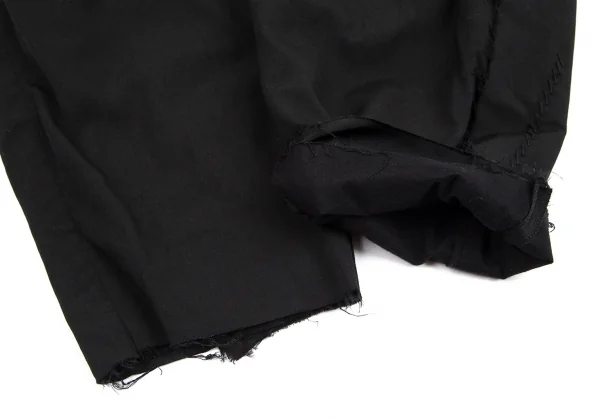 ヨウジヤマモト プールオムYohji Yamamoto POUR HOMME 2015A/W復刻重レイヤードウールギャバステッチパンツ 黒3 K-101179_008