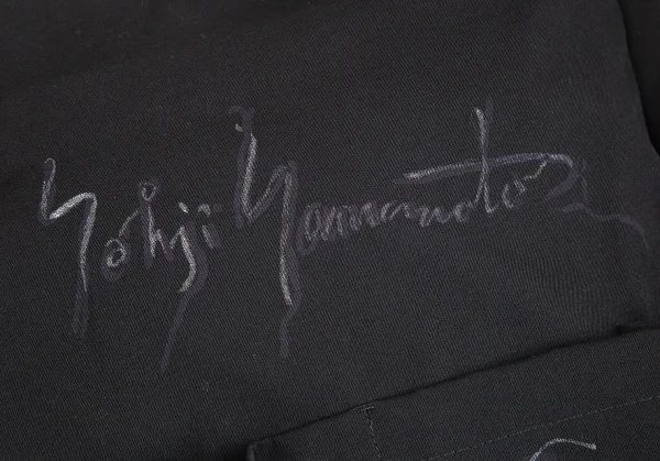 ヨウジヤマモト プールオムYohji Yamamoto POUR HOMME  ウールギャバ重ねマチレイヤードバッグ 黒 K-101183_004