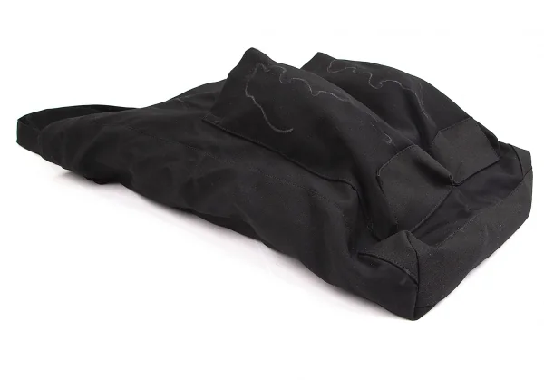 ヨウジヤマモト プールオムYohji Yamamoto POUR HOMME  ウールギャバ重ねマチレイヤードバッグ 黒 K-101183_007