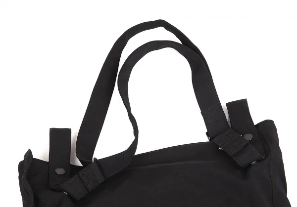 ヨウジヤマモト プールオムYohji Yamamoto POUR HOMME  ウールギャバ重ねマチレイヤードバッグ 黒 K-101183_009