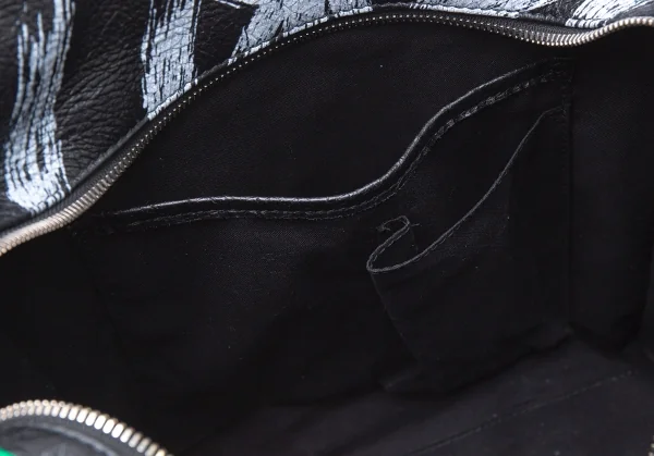 バレンシアガBALENCIAGA バザールグラフィティレザートートバッグ 黒マルチ K-101193_016