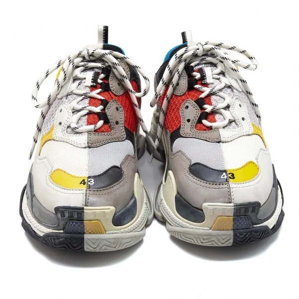 バレンシアガBALENCIAGA トリプルS ダッドスニーカー オフ赤黄他28.5 K-101195_002