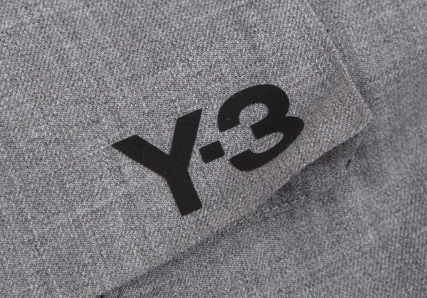 ワイスリーY-3 ウール混クロップドワイドカーゴパンツ グレーS K-101200_003