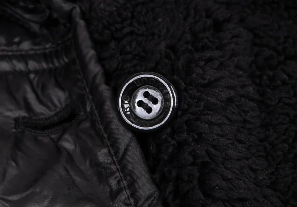 ヒステリックグラマーHYSTERIC GLAMOUR リバーシブルボアキルティングフーデッドコート 黒Free K-101209_011