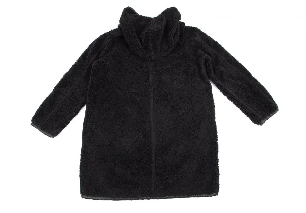 ヒステリックグラマーHYSTERIC GLAMOUR リバーシブルボアキルティングフーデッドコート 黒Free K-101209_015