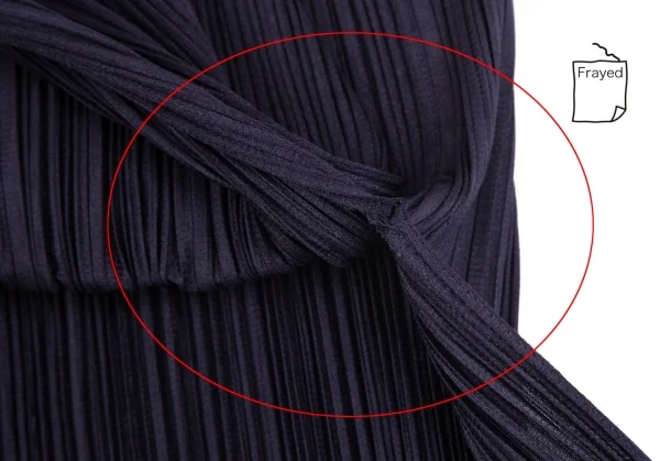 プリーツプリーズPLEATS PLEASE プリーツサイドスリットプリーツタンクトップ 紺M位 K-101215_010