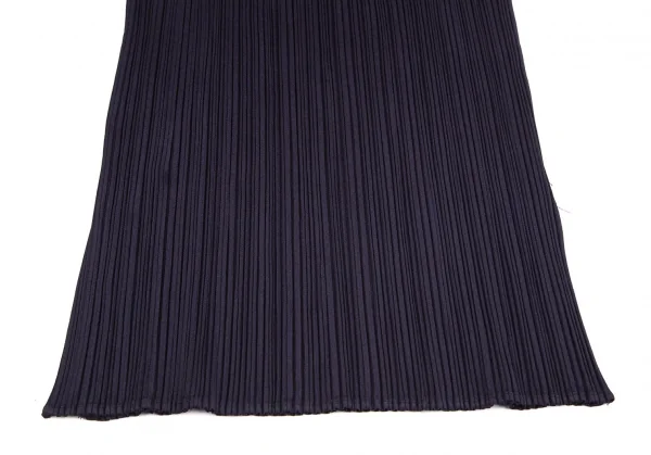 プリーツプリーズPLEATS PLEASE プリーツサイドスリットプリーツタンクトップ 紺M位 K-101215_007