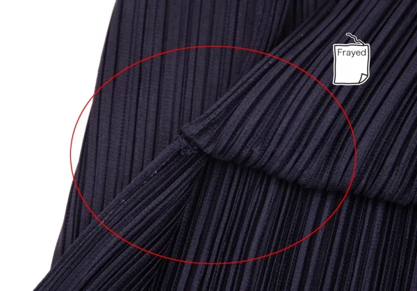 プリーツプリーズPLEATS PLEASE プリーツサイドスリットプリーツタンクトップ 紺M位 K-101215_009