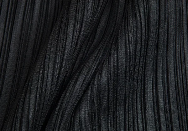 プリーツプリーズPLEATS PLEASE プリーツ裾フリンジデザインカットソー 黒グレー3 K-101226_010