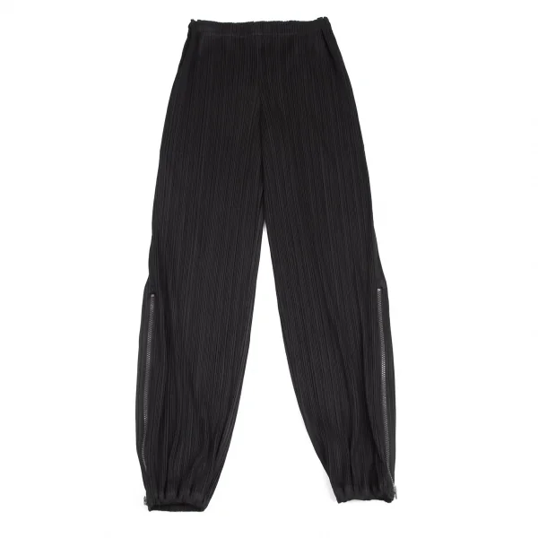 プリーツプリーズPLEATS PLEASE プリーツサイドジップリブパンツ 黒3 K-101242_001