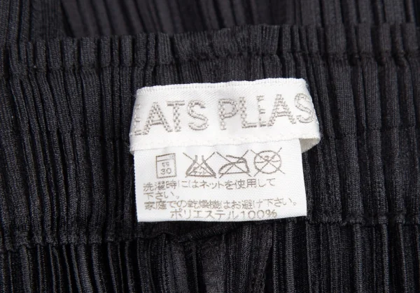 プリーツプリーズPLEATS PLEASE プリーツサイドジップリブパンツ 黒3 K-101242_010